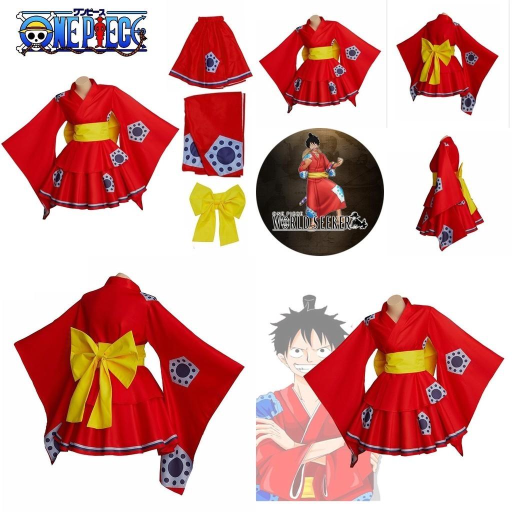 Костюм для косплея One Piece для мужчин, персонажи Луффи, Зоро и Ло, в стиле японского кимоно