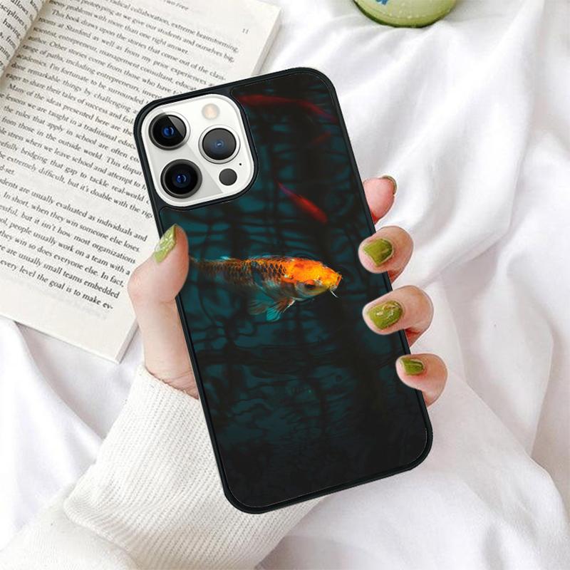 Carp Fish Phone Case for iPhone 17 Air 16 PRO MAX 15 14 PLUS 12 11 13 Back Cover Fundas Shell Coque
