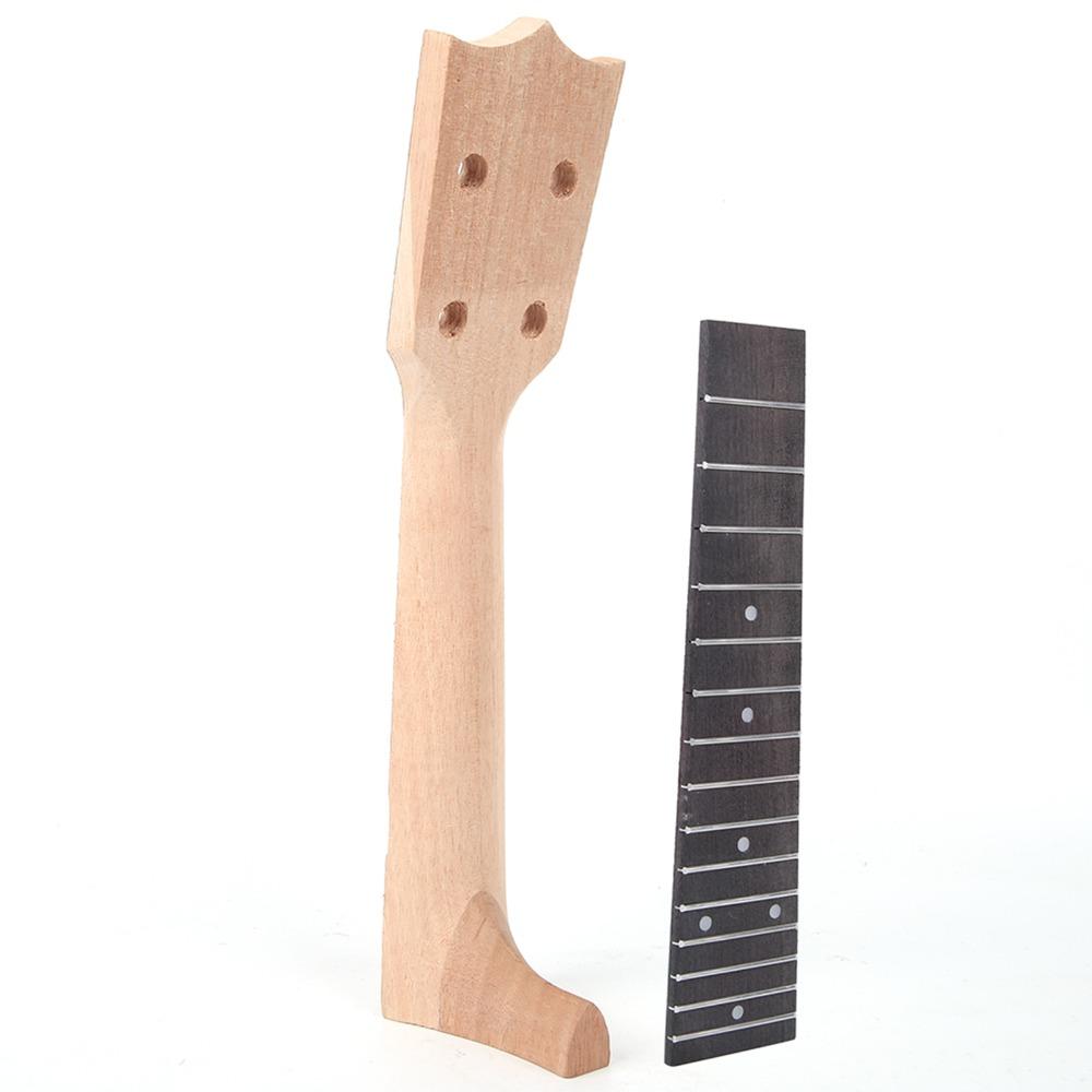 Wooden Color Ukulele Fretboard 21in 23in Ukulele Replacement Neck Ukulele Neck Set Concert Ukulele