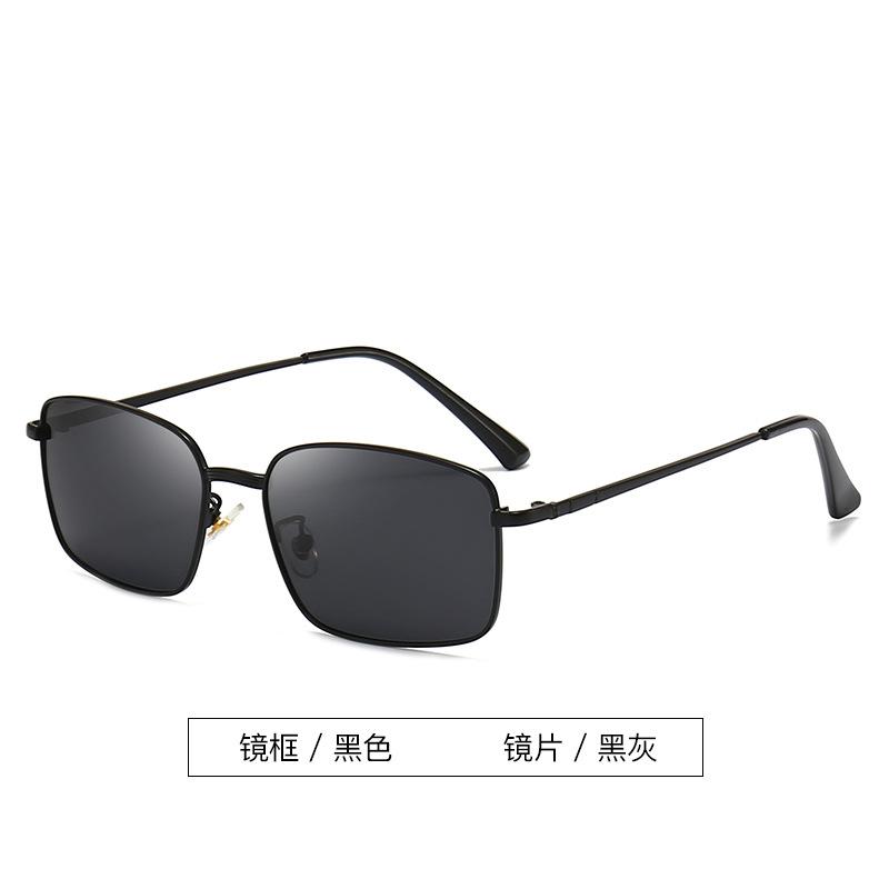 New metal square anti-ultraviolet polarized sunglasses driver driving sunglasses men's retro trendy glasses
