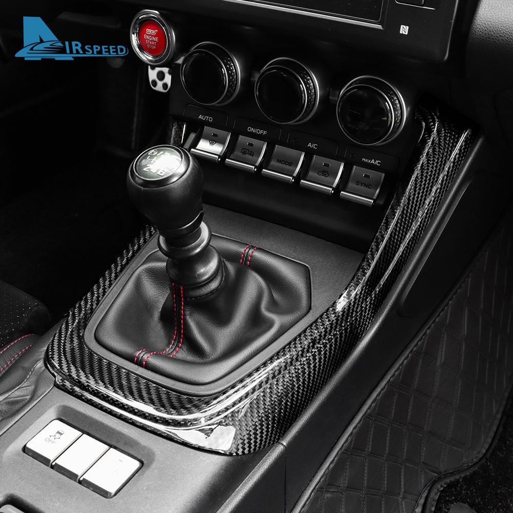 Real Hard Carbon Fiber For Subaru BRZ Toyota GR86 2021 2022 2023 2024 2025 LHD Car Center Console Panel Gear Cover Accessories