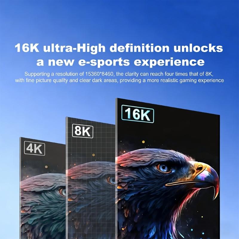 Усоединенное цифровое видеосоединение поддерживает 16K 60 Гц, 12K 120 Гц и более высокие частоты обновления с передачей данных 96 Гбит/с
