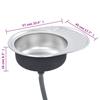 Built in Sink with Strainer and Siphon Oval Stainless Steel