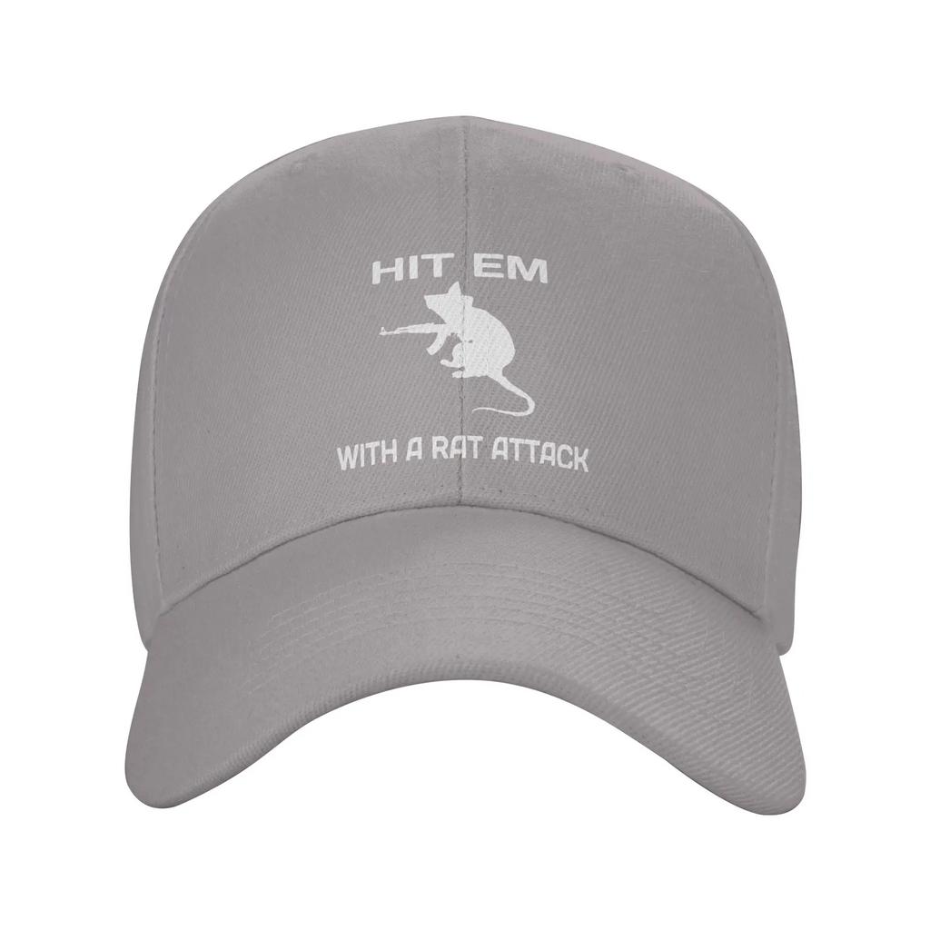 Escape From Tarkov Hit Em With A Rat Attack Baseball Cap Fashion Trucker Hat Spring Men Adult Hunting Camping Baseball Caps