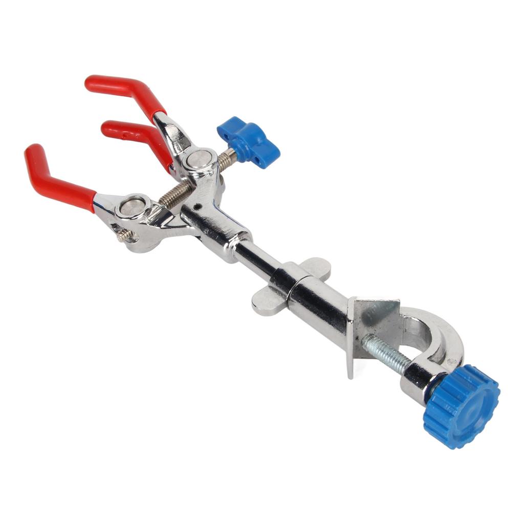 Лабораторный зажим с 3 зубцами и резиновым покрытием, регулировка давления, зажим для колб с 3 пальцами для удержания предметов U