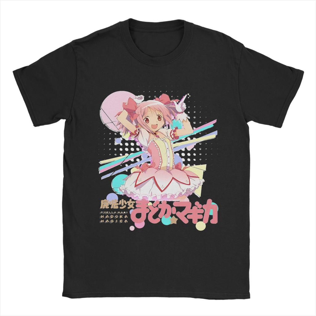 Новинка Puella Magi Madoka Magica Аниме (2) Футболка унисекс хлопковая с коротким рукавом с круглым вырезом летняя одежда