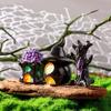3D Halloween Pumpkin Skeleton Figurines Cartoon Miniatures Ghost Ornaments  Home Decor