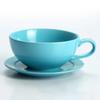240ml Espresso Coffee Cup with Saucer,Large Soup Mug with Handles,Multiple Colors for Hot Chocolate Mocha Cappuccino Latte