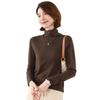 Hengyuanxiang Women's 100% Pure Wool High-Neck Sweater