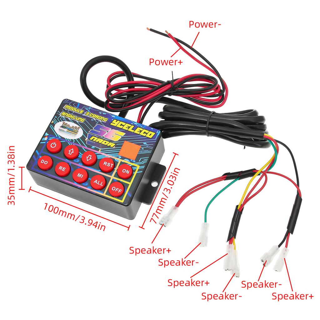56 Melodies Universal Musical Air Horn Controller Musical Controller Regulator Car Electronic for 12V Car Boat Truck Marine Horn