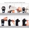 180 Degrees Safety Razor Electric Back Hair Shaver Pain-Free Folding Long Handle Standard Men Shaving