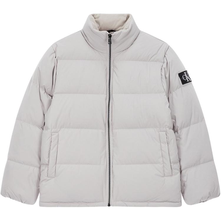 Calvin Klein Мужские пуховики Свинцово-серый Стойка умеренная Другое J323229-PEE