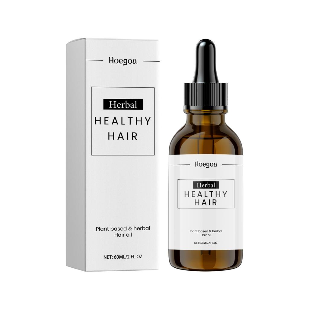 Hoegoa Plant Based Herbal Hair Oil: Rosemary & Olive Oil Scalp Treatment for Hair Growth, Deep Nourishment & Anti-Breakage, 60ml