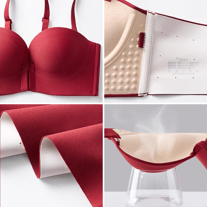 FallSweet Push Up Strapless Bra Women Front Closure Bras Sexy Underwear Wireless Brassiere Add Cup Bra Ladies Lingerie