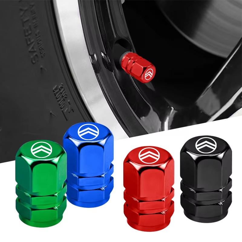 DBGO4 4pcs Styling Wheel Tire Valve Air Stem Cap Duust Cover For Citroen C3 2CV VTS DS5 RD3 Cross Xsara Grand Jumper Cactus Saxo Jumpy