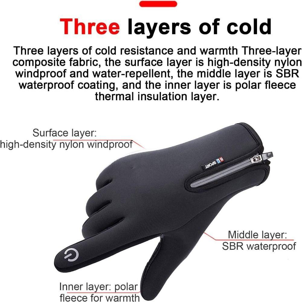 Polyester Rechargeable Gloves Waterproof Touchscreen Gloves Creative USB Heated Gloves for Winter