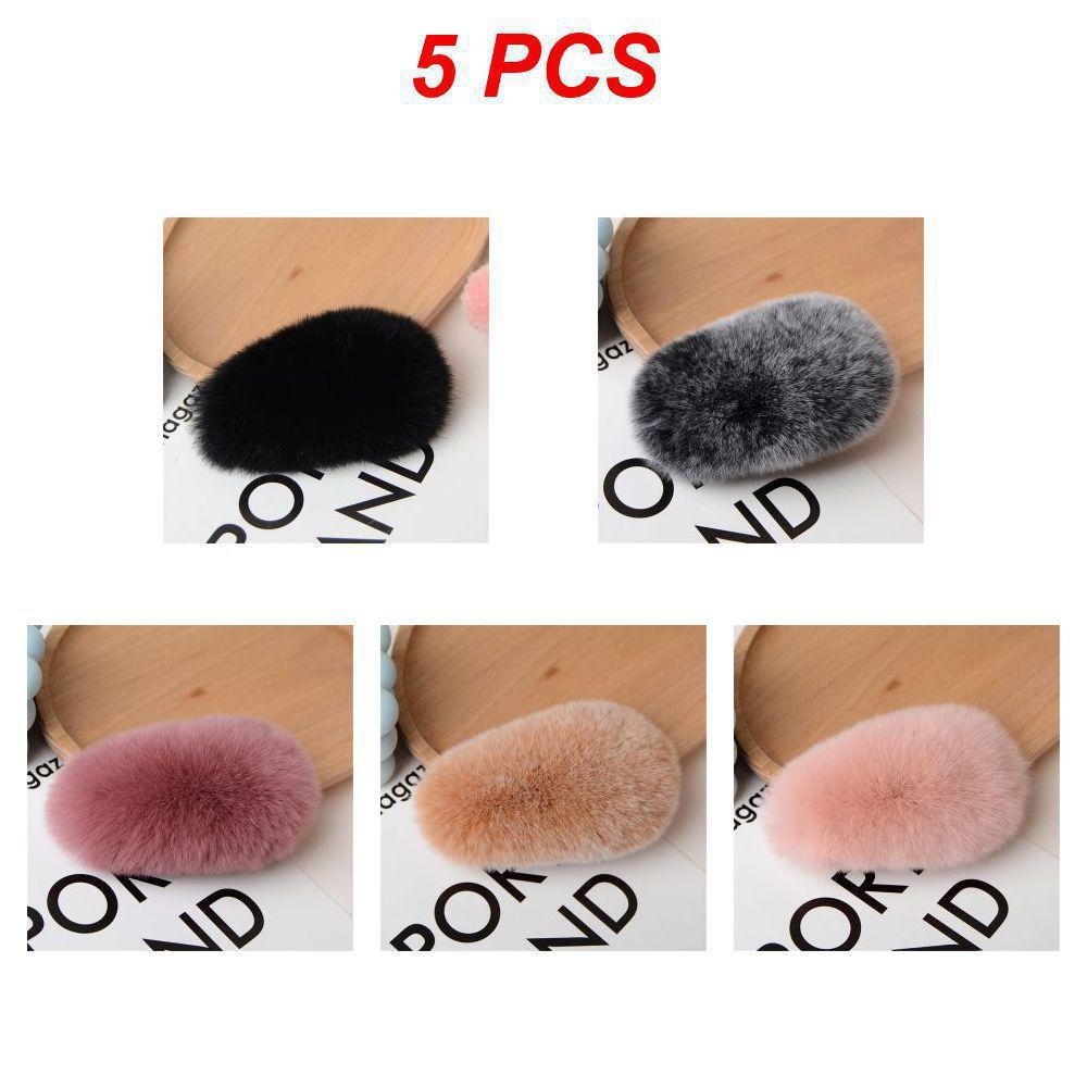 1/3 шт. Зимняя милая пушистая заколка для волос для женщин и девочек, однотонная боковая заколка для волос, BB-заколка, милая плюшевая заколка для волос, цветной аксессуар для волос