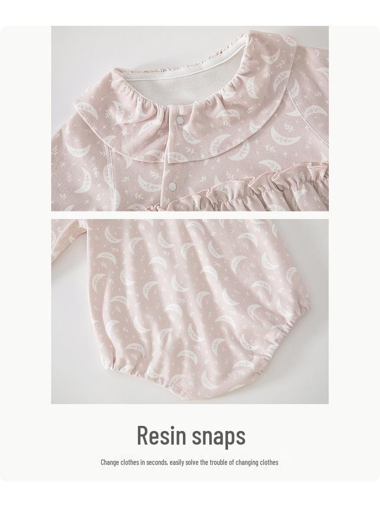 Newborn Princess Romper for Girls, Spring/Autumn, One-Piece, Pure Cotton, Class A, Size 59