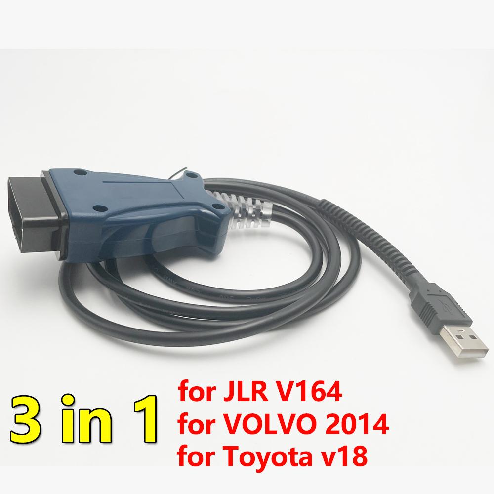 Микросхема Atmel для Land Rover для Jaguar для Toyota TIS для Volvo Vida 2014d Диагностический сканер OBD2 Кабель J1850 J2534 PK Mini VCI