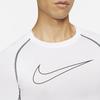 Nike Pro Logo Print Training Спортивный дышащий топ для фитнеса с короткими рукавами Мужские топы Белые DD1993-100