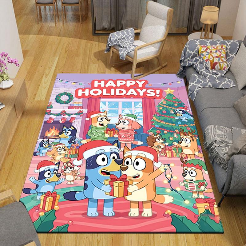 1Pc Happy Holiday Celebration Rug Office Carpet Indoor Outdoor Doormat Nonslip Soft Living Room Christmas Halloween Gift D92246