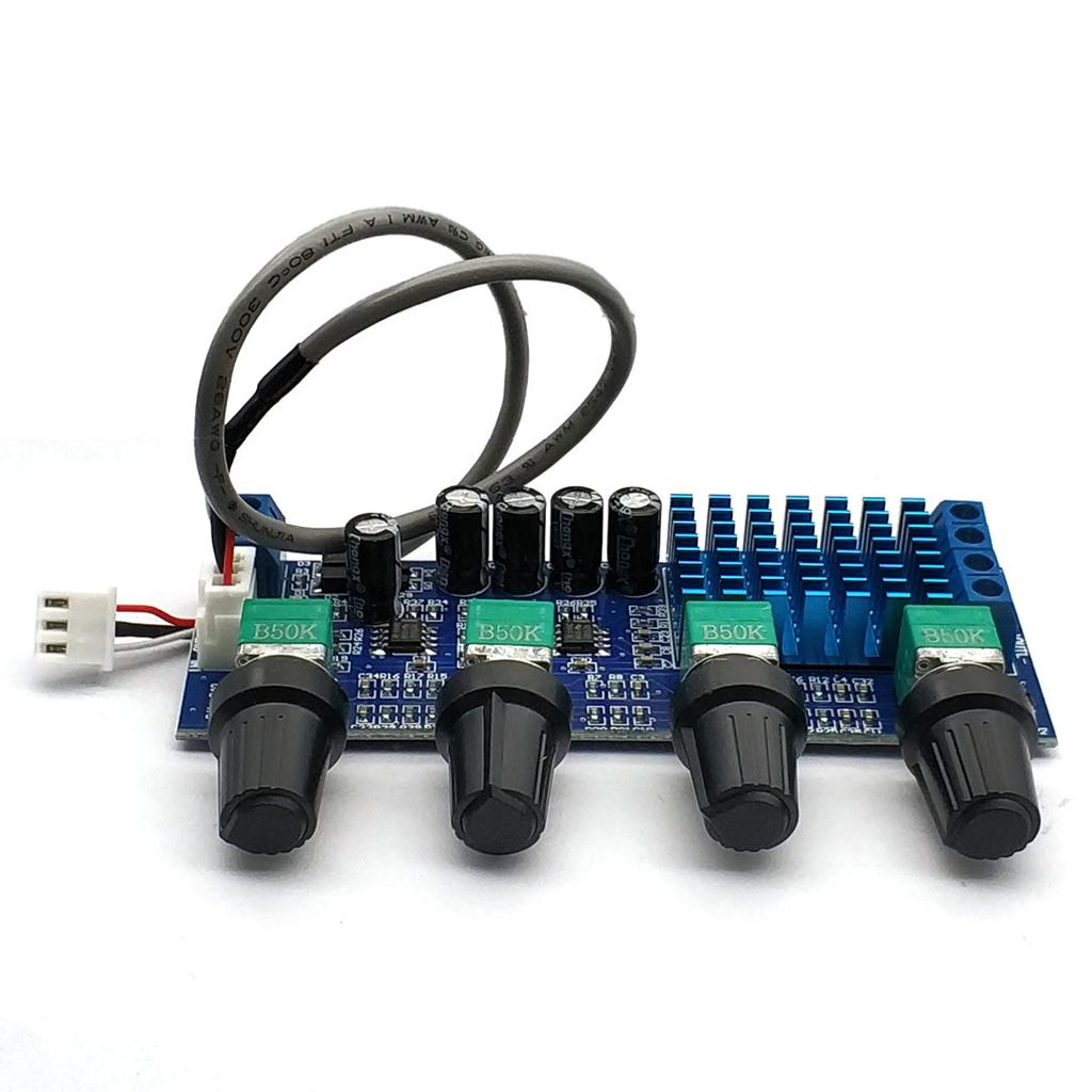 DC 12V 24V 80W X 2 Двухканальный цифровой аудио TPA3116 D2 Регулировка высоких и низких частот Предустановленная плата предусилителя Amplificador