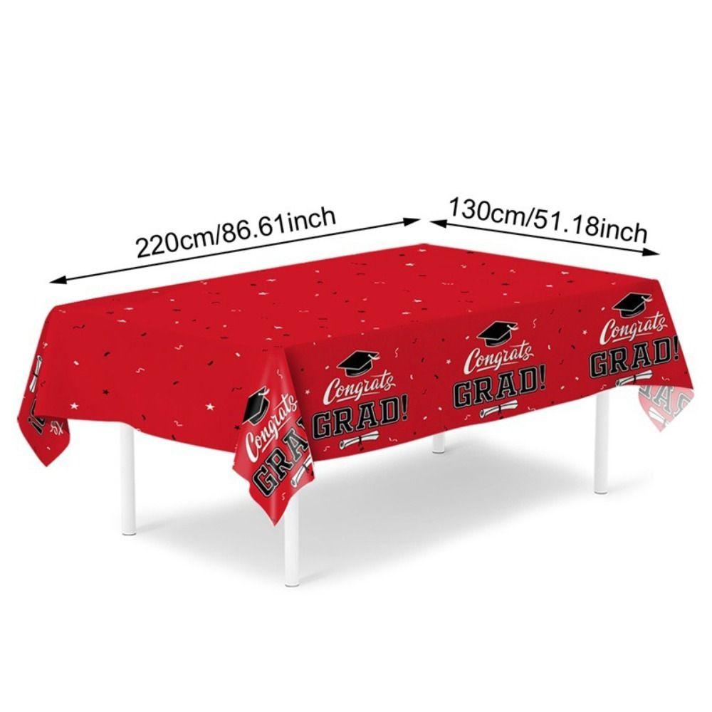 Wear-Resistant Graduation Tablecloth PE Material Disposable Table Cover Table Runner Class of 2026