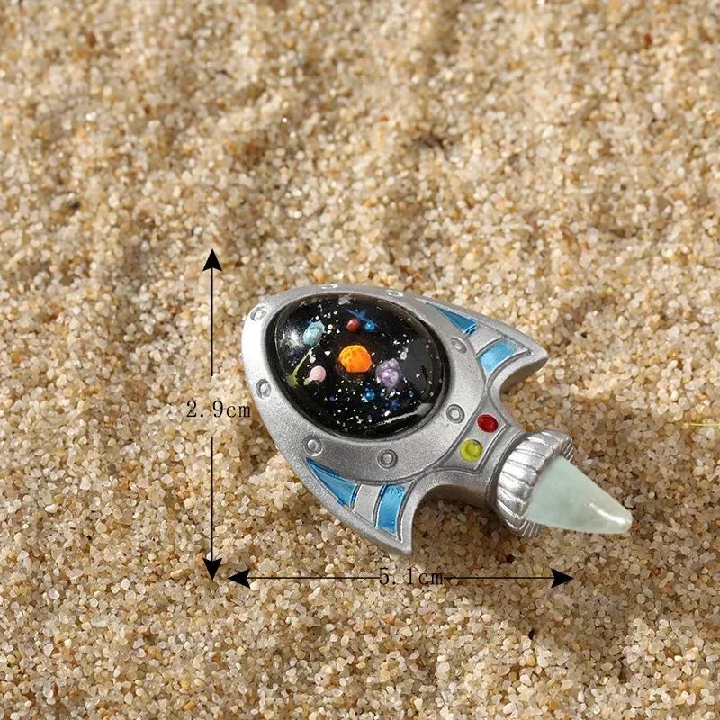 Миниатюрные фигурки милые мультяшные астронавты кролики микро ландшафтные украшения для украшения дома поделки кролики декор стола комнаты