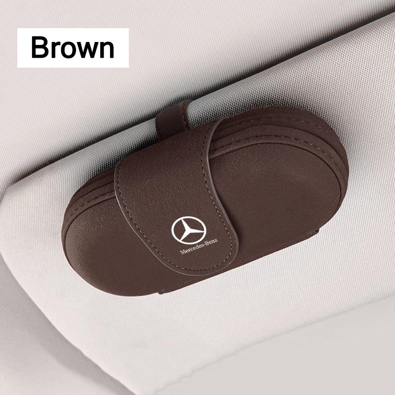 AQ132New Car sun visor glasses clip suede bracket Interior Eyeglasses Holder For Mercedes Benz AMG Class A W222 W204 W214 CLS CLE CLA