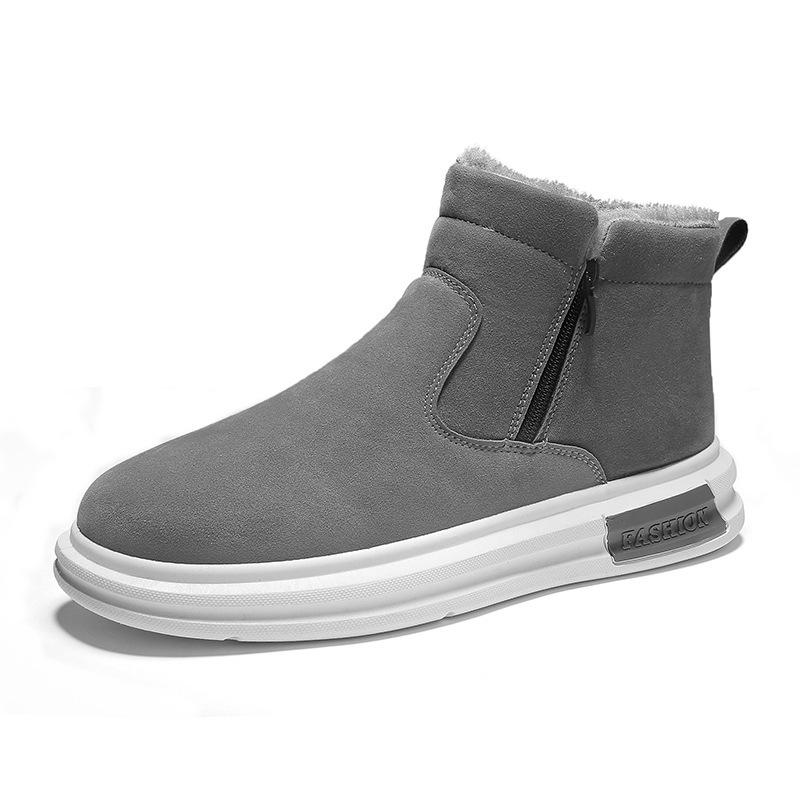 Winter New Cotton Shoes Piled and Thickened Men's Cotton Shoes Trendy Warm Martin Boots Casual Snow Boots