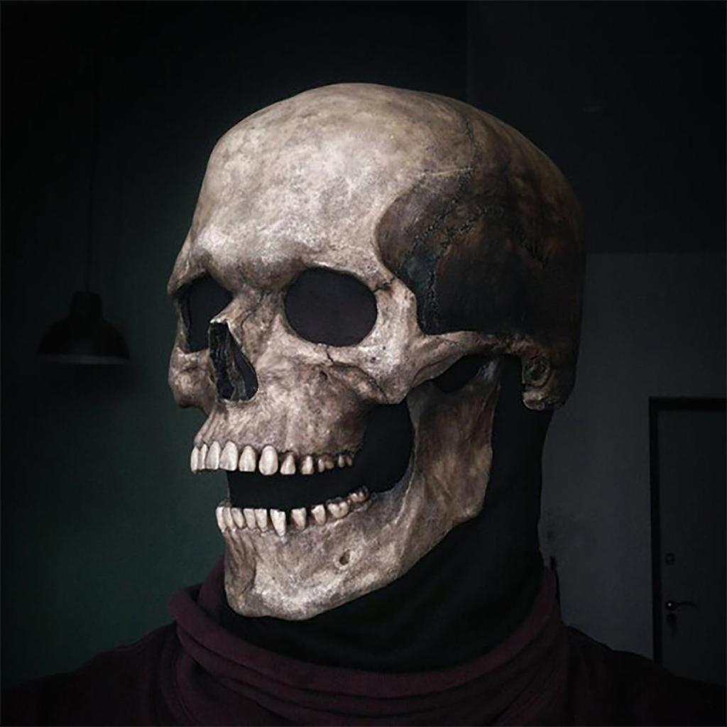[один] Полная голова Череп Маска Шлем с подвижной челюстью Маска черепа Call Of Duty Маски Игрушка