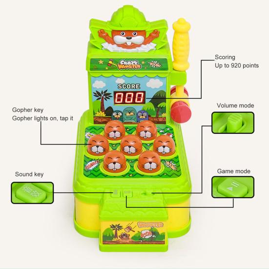 Универсальная забавная 3 режима музыкальная игрушка-колотка игра с кротом для раннего развития ежедневные развлечения