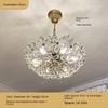 Light Luxury Dining Room Chandelier Lighting Crystal Retro Creative Personalized Petal Living Room Bedroom Light