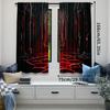 2Pcs Moroccan Castle Curtains Red And Black Color Dark Style Curtain Apply To Living Room Bedroom Store Hotel
