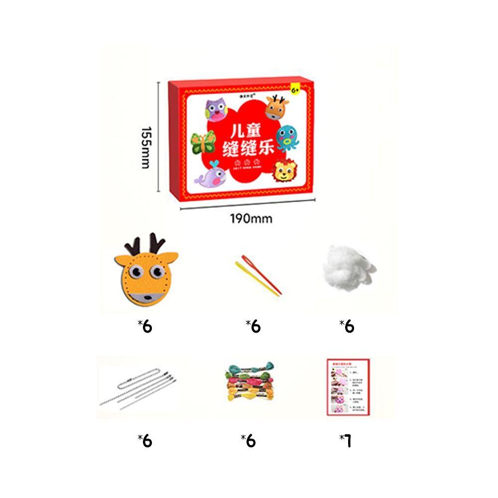 Набор для творчества «Мультяшные животные» Игрушки DIY Детские художественные игрушки Обучающий швейный набор для начинающих