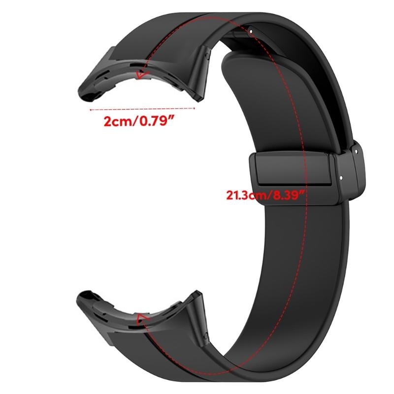 Suitable for Pixel Watch 2 Smartwatch Adjustable Fashion Silicone Belt Wristband Magnetic Bracelet Waterproof Soft Strap