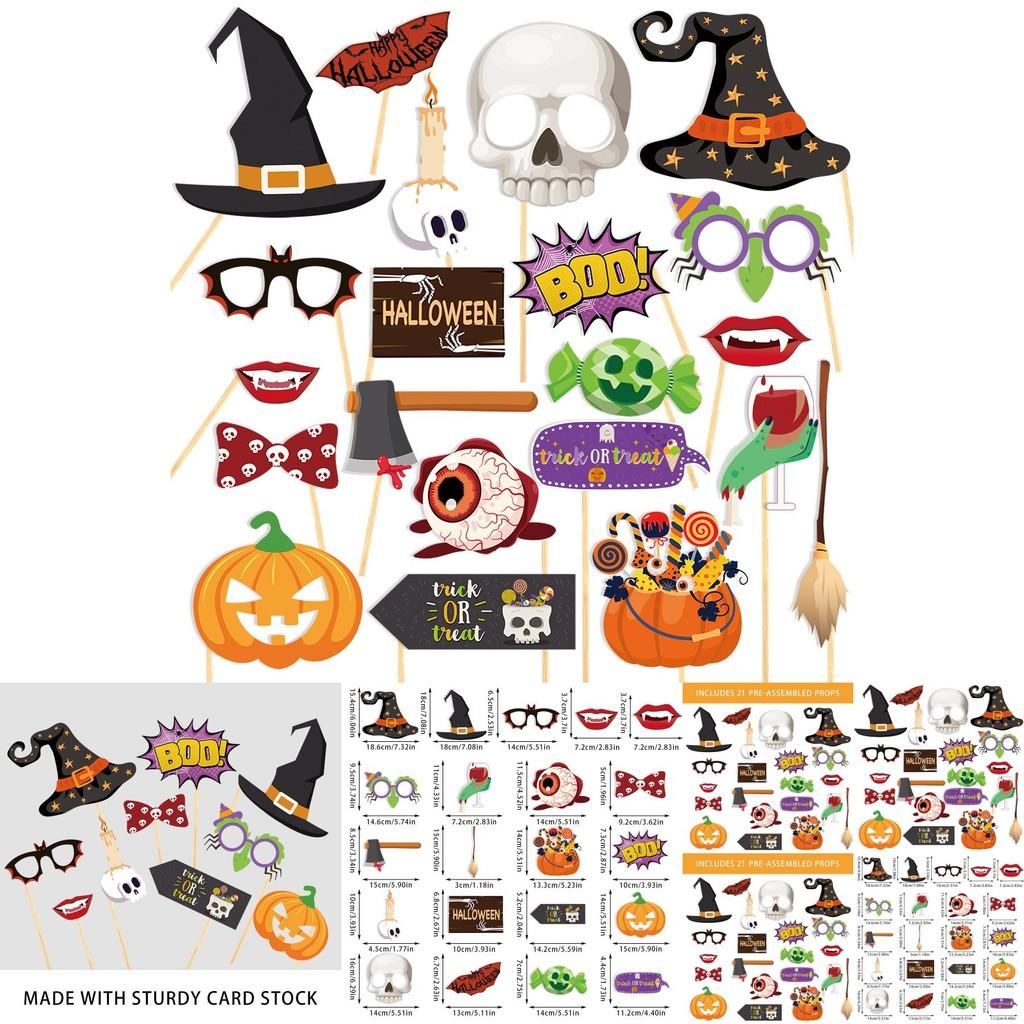 Halloween Skeleton And Pumpkin Photo Props Set For Themed Party And Event Decor
