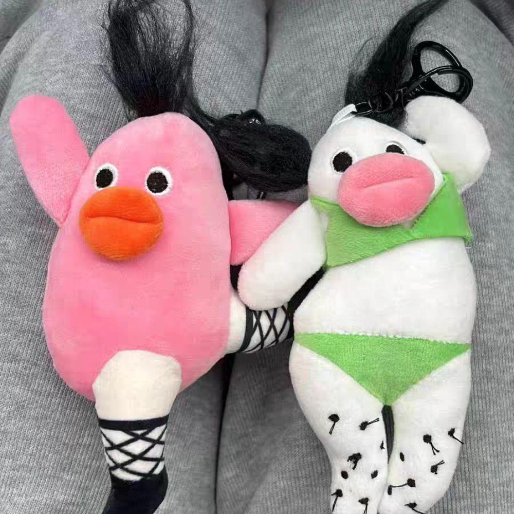 Stuffed Big Eyes Fabric Doll Key Chain PP Cotton Ugly Doll Pendant  Unisex