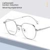 Ultra-Light Pure Titanium Myopia Glasses Frame 8570T, Thick Edge, Small Frame
