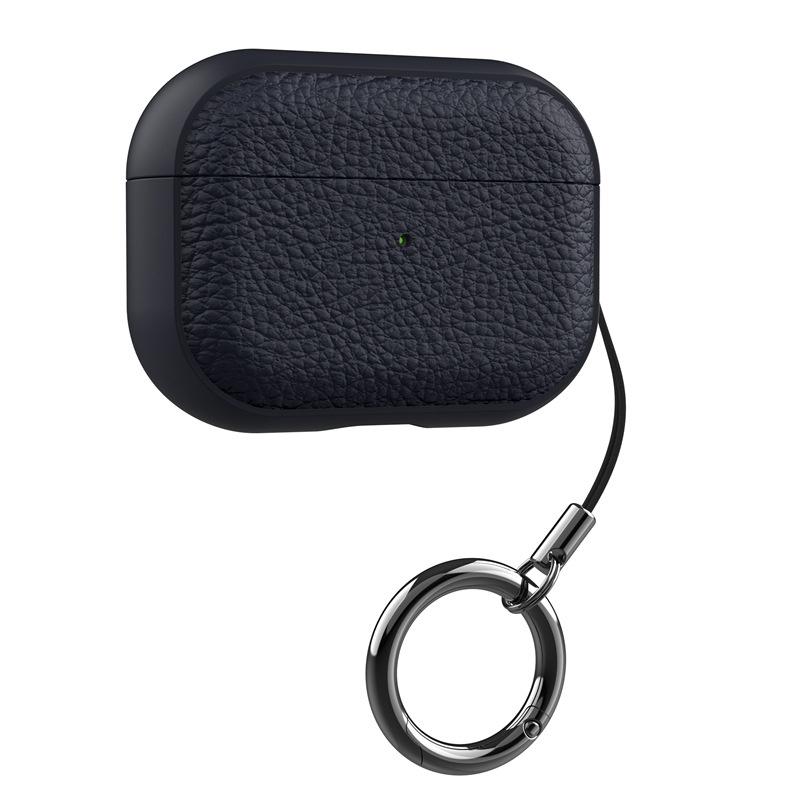 Чехол с текстурой кожи для Apple Airpods 1 2 3 4 Pro air pods Беспроводные Bluetooth-наушники Защитная крышка Противопотеря Сумка для наушников