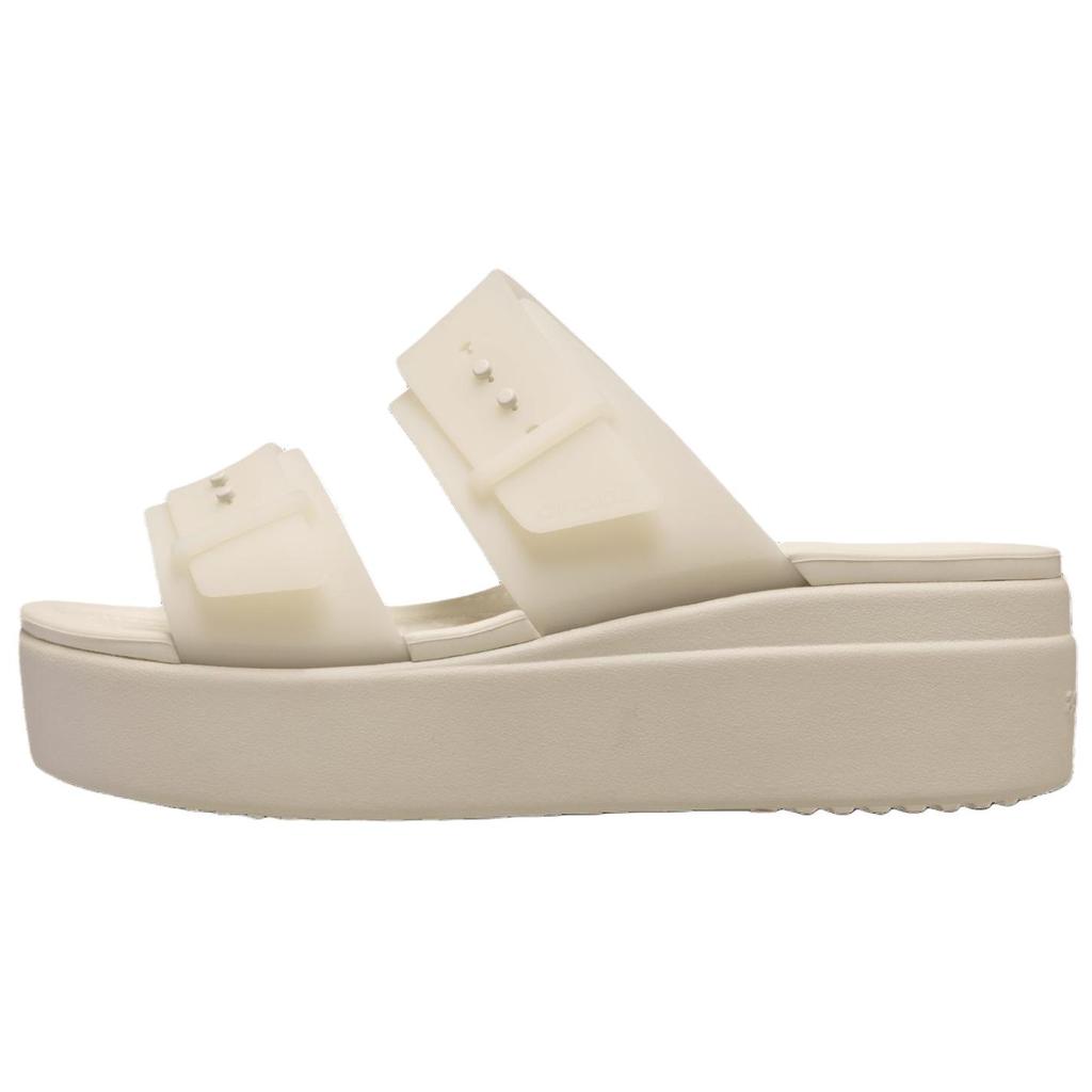 Crocs Brooklyn Casual Fashion EVA Anti-Wear Slide Sandals Women Footwear Beige 210980-0LH