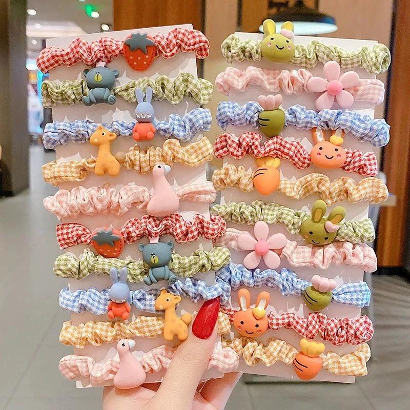 Korean version of sweet and cute hair ring girl's headband fashionable ponytail large intestine ring rope