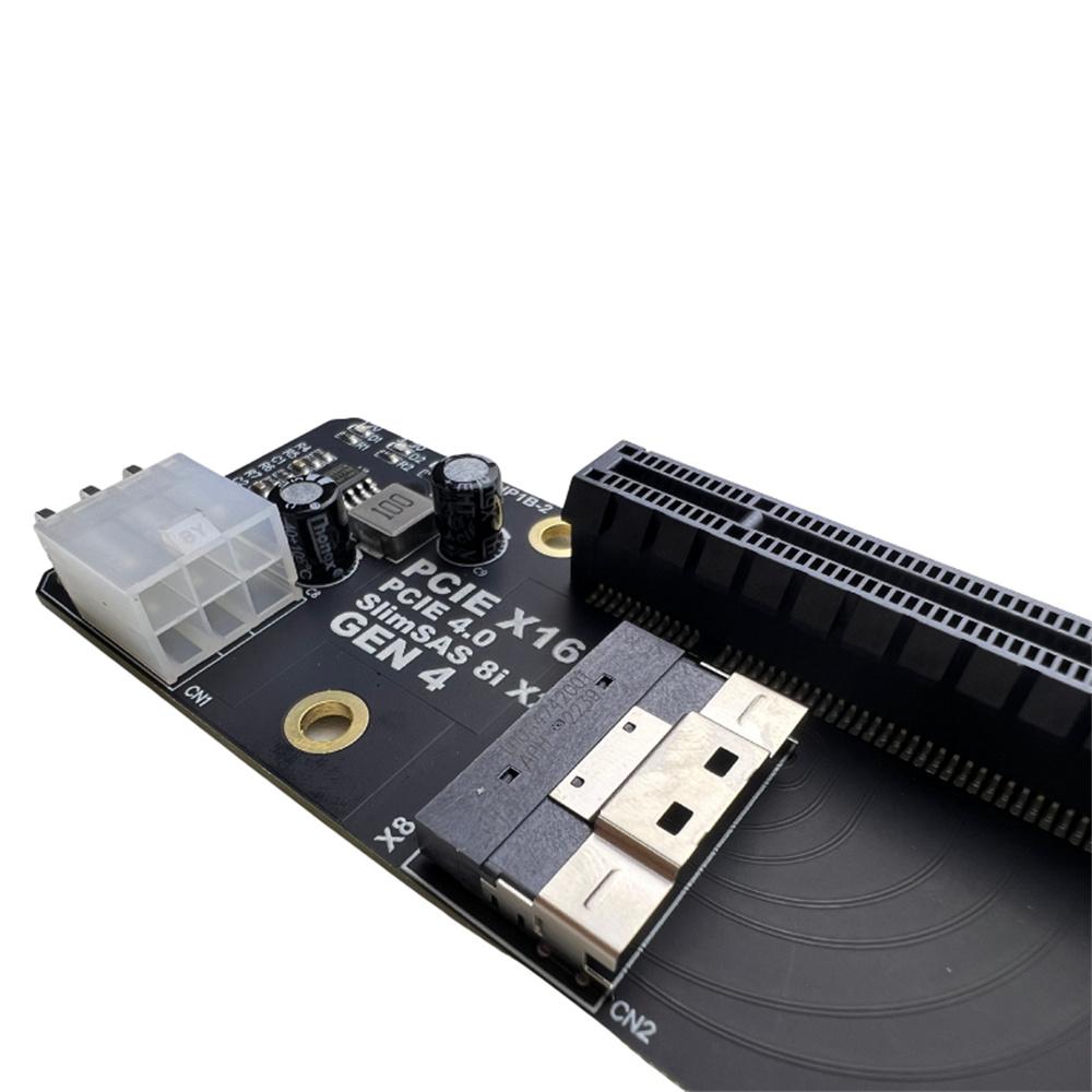 SlimSAS 8i X2 To PCIe4.0 X16 Slot Adapter SFF8654 Adapter Card GEN4 for Network