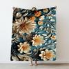 1PC flowers pattern printed blanket suitable for sofas beds offices travel camping chairs warm plush blanket