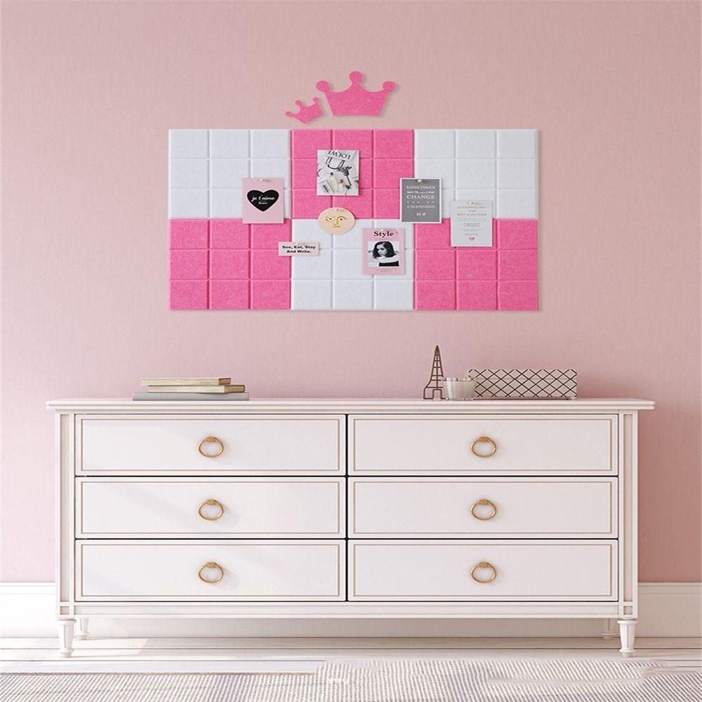 30x30cm Grid Felt Wall Panel Art Decorative Polyester Fiber Sound-absorbing Board Background Wall Display Board Display Board