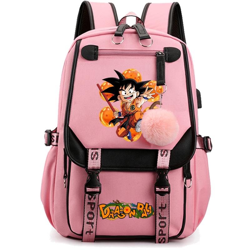 Аниме Dragon Ball Женский мультяшный рюкзак Водонепроницаемый USB рюкзак с легкой книжной сумкой для детей Подарки Мужчины Женщины Дорожная сумка Сумка для отдыха Рюкзак