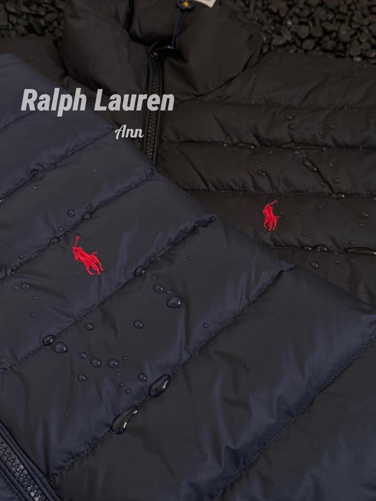 Cross RL Small Horse Embroidery British Style Business Casual Stand Collar Windproof Waterproof Ribbed Down Jacket