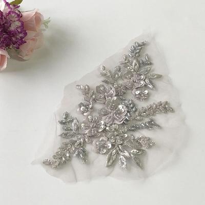 Тканевые наклейки, кружевная цветочная сетка, вышитые украшения Hanfu, аксессуары, бусины «сделай сам», трехмерная нашивка, свадебное платье