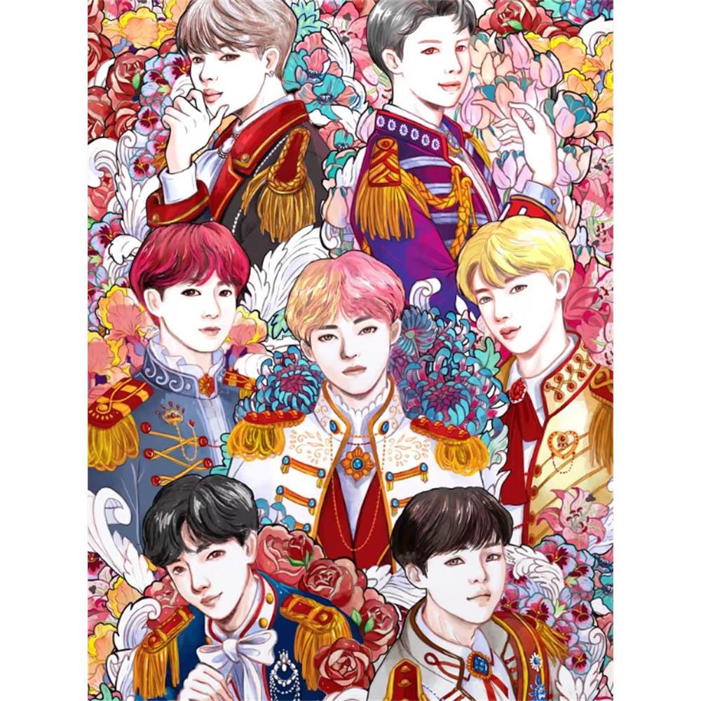Алмазная живопись 5D с изображением популярного K-pop певца J-Jimin. Вышивка крестом, коллекция для фанатов, декор комнаты, подарок ручной работы.