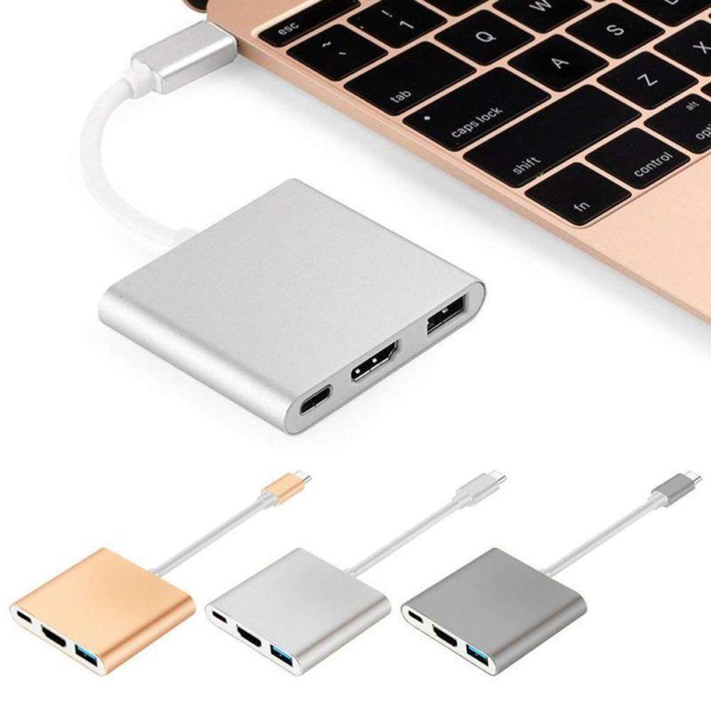 Professional Multi-port Adapter USB-C USB 3.0 USB 3.1 Type C 3 in 1 Hub 4K HDMI